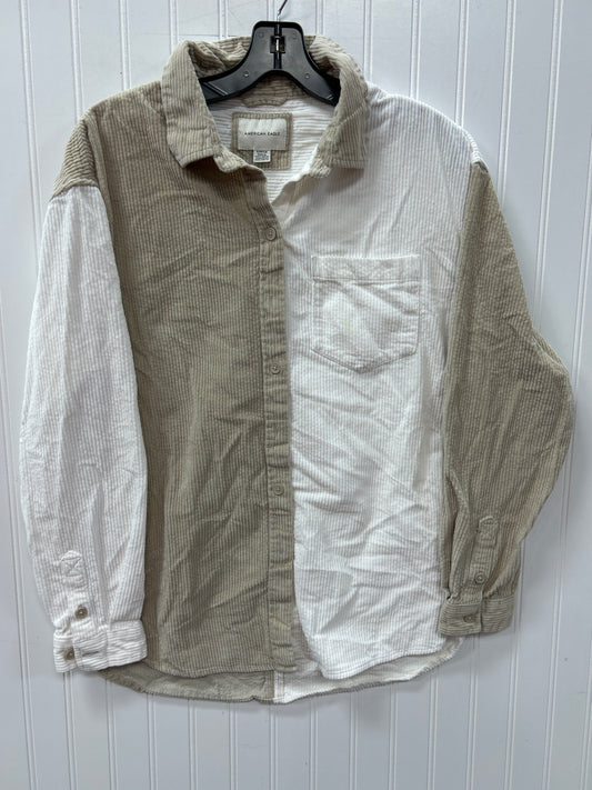 Blouse Ls By American Eagle In Cream & White, Size:S