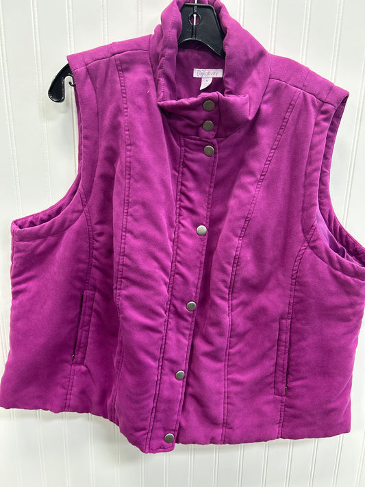 Vest Other By Relativity In Purple, Size:3X