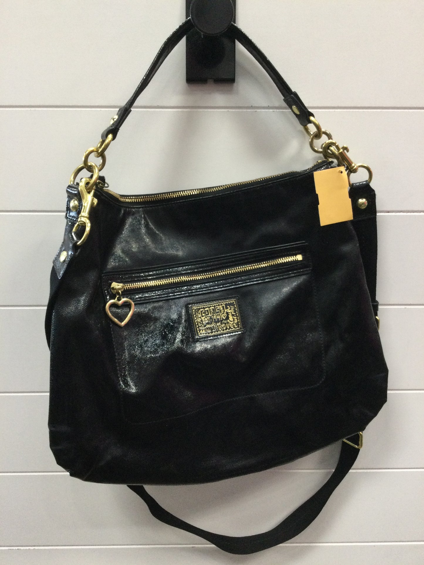 Handbag Designer By Coach In Black, Size:Large