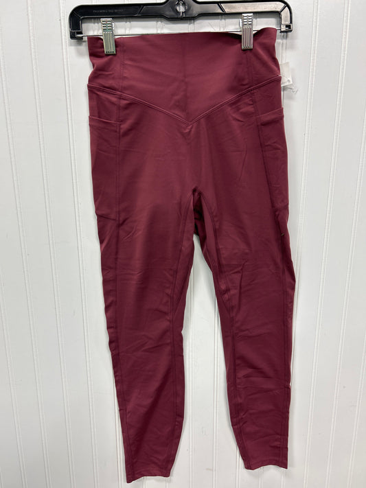 Athletic Leggings By Halara In Maroon, Size:S
