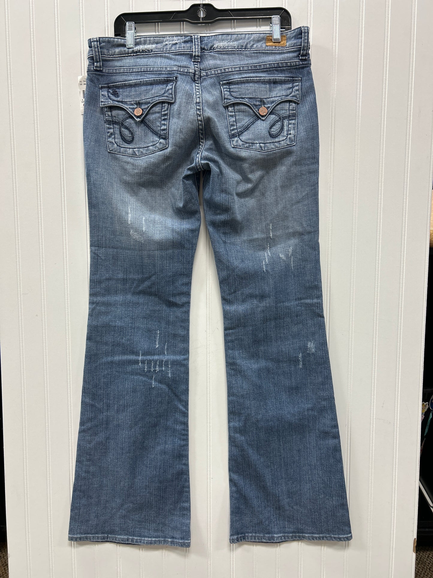 Jeans Flared By See Thru Soul In Blue Denim, Size:10