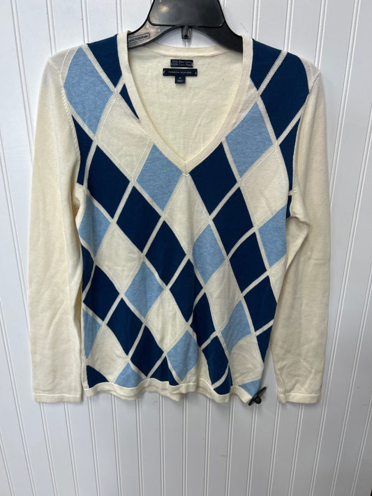 Top Ls By Tommy Hilfiger In Blue & Cream, Size:M