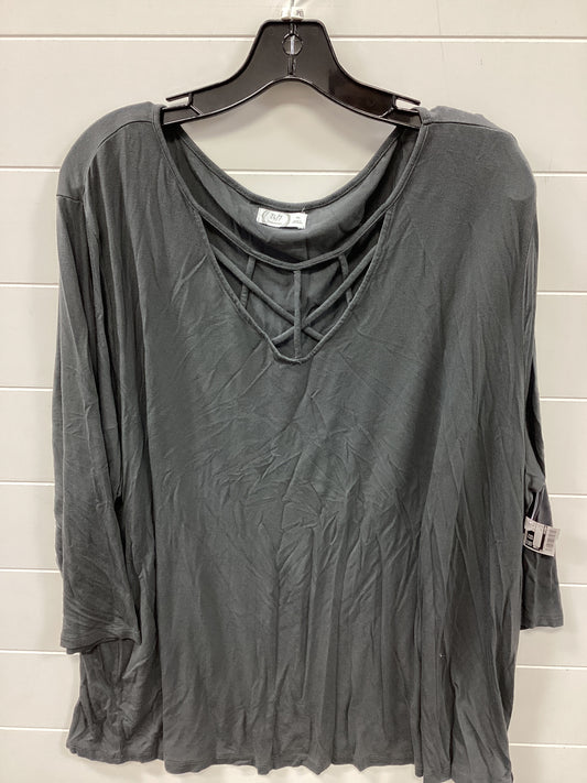 Top Ls By Maurices In Grey, Size:4X