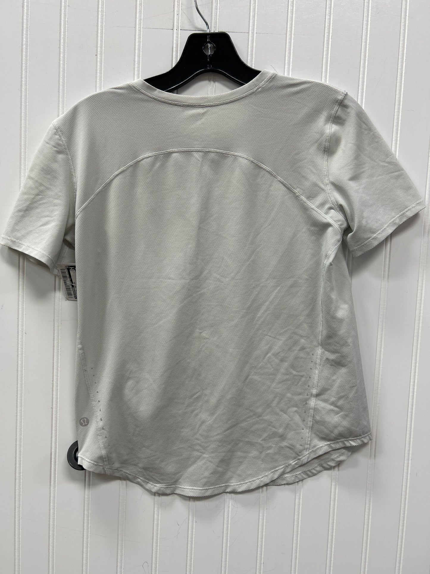 Athletic Top Ss By Lululemon In Grey, Size:4