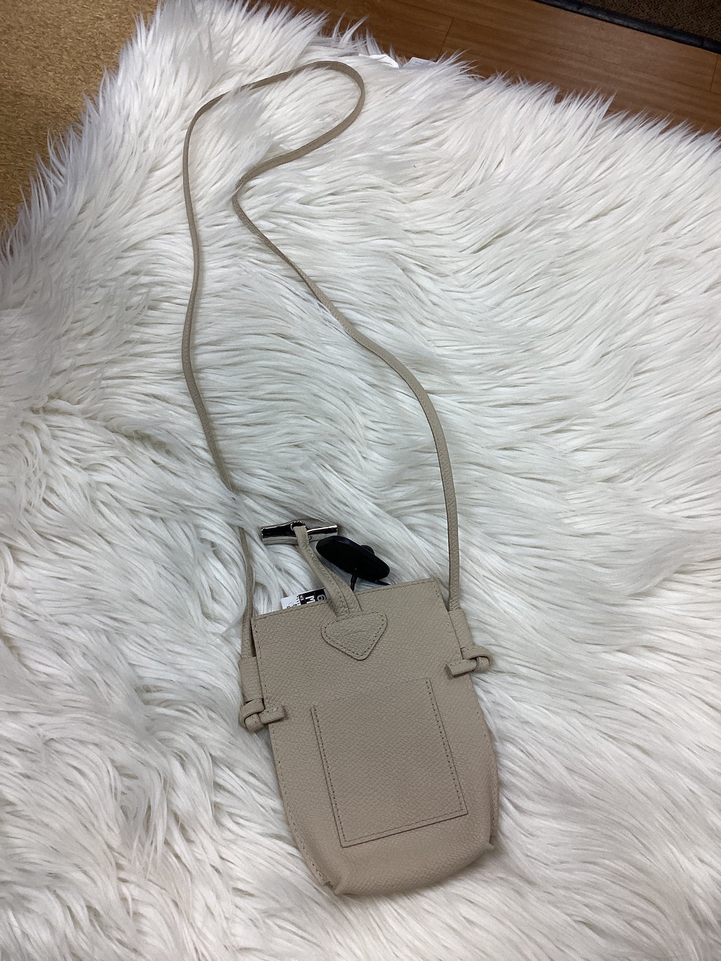 Handbag Designer By Longchamp In Cream, Size:Small