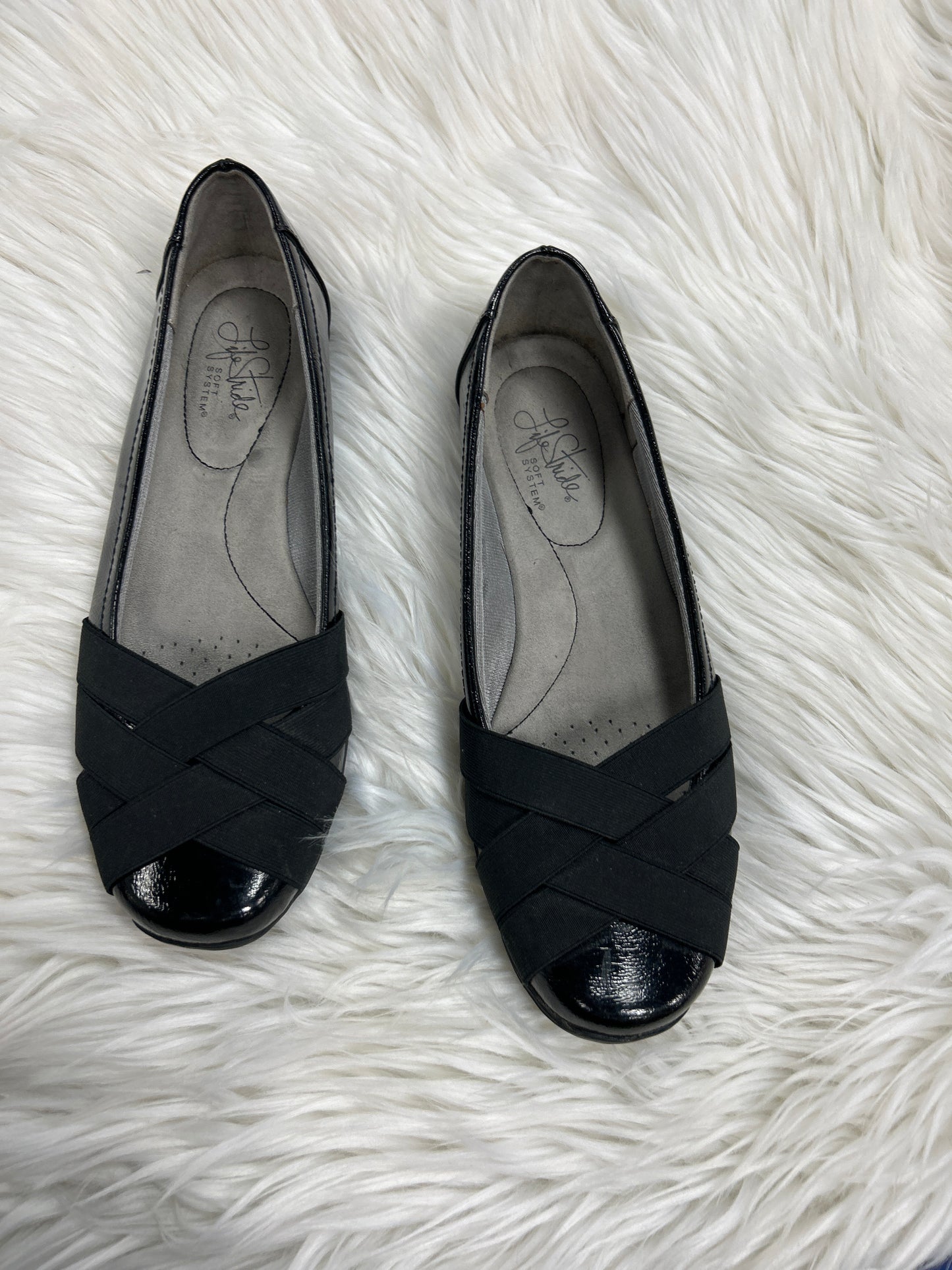Shoes Flats By Clothes Mentor In Black, Size:8