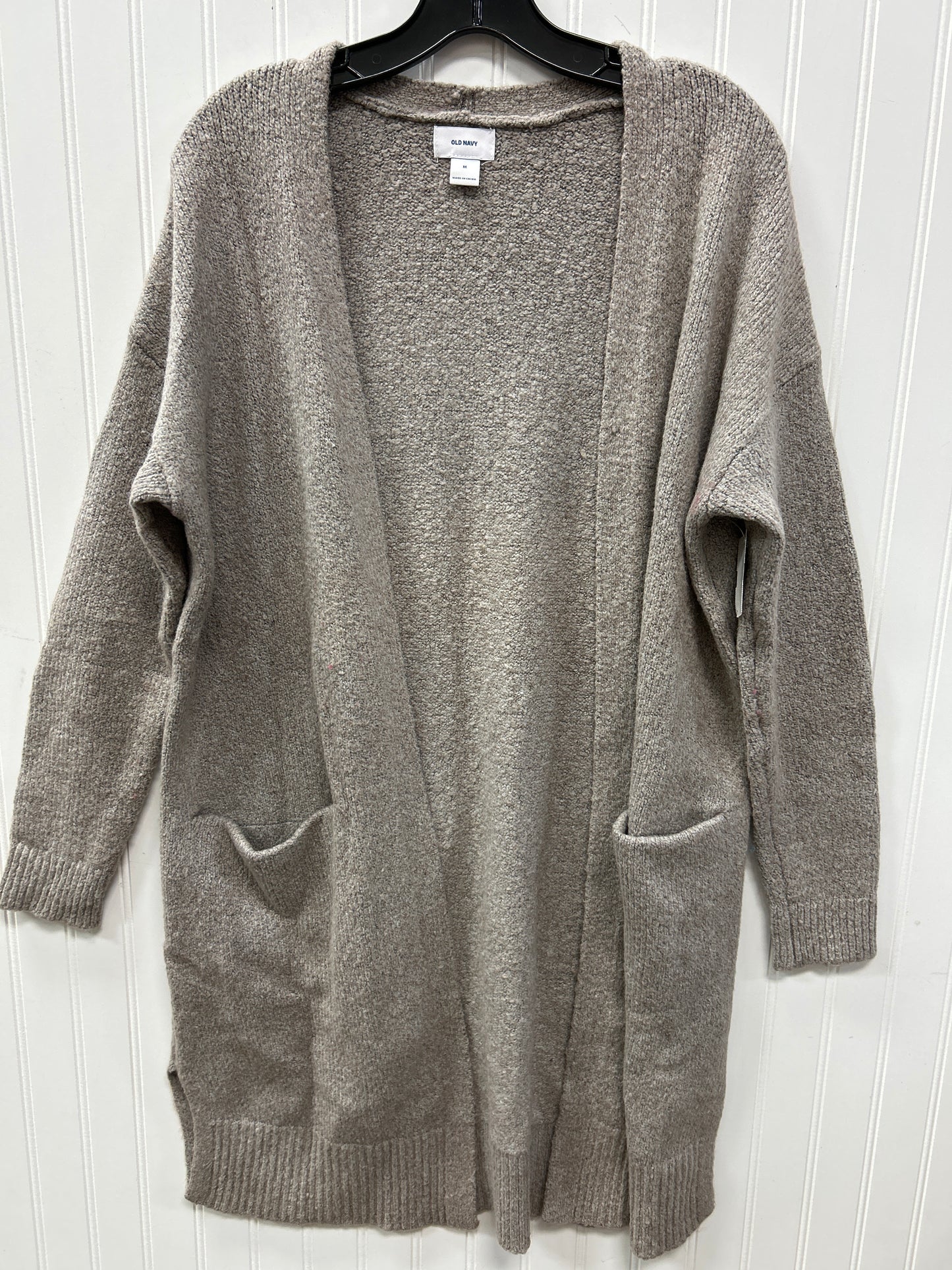 Sweater Cardigan By Old Navy In Taupe, Size:M