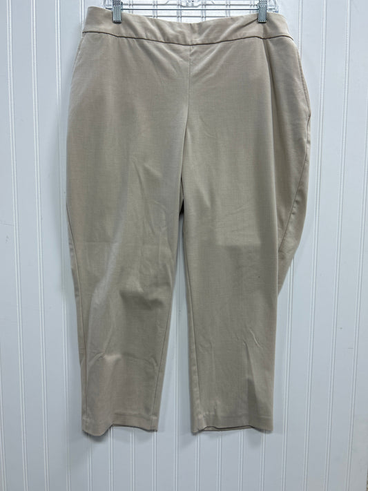 Pants Cropped By Hilary Radley In Cream, Size:Xl