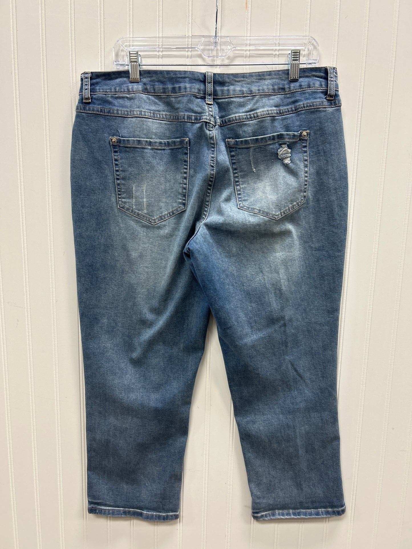 Capris By Cmc In Blue Denim, Size:14