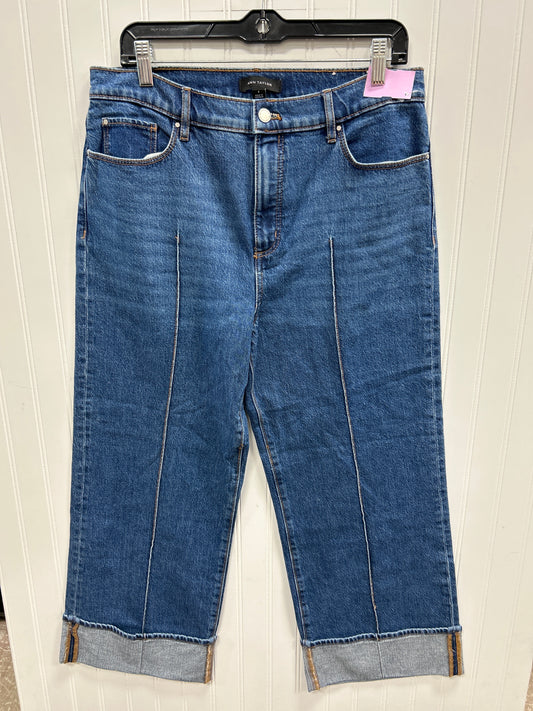 Jeans Wide Leg By Ann Taylor In Blue Denim, Size:8
