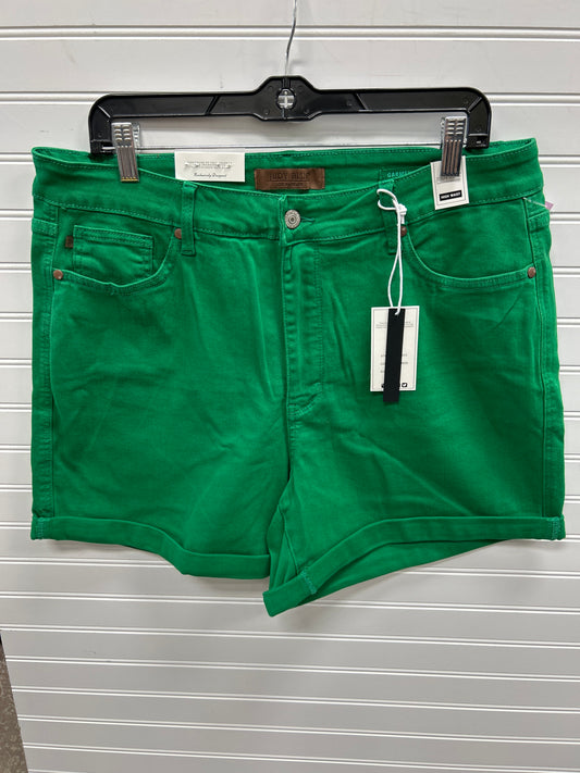 Shorts By Judy Blue In Green Denim, Size:22
