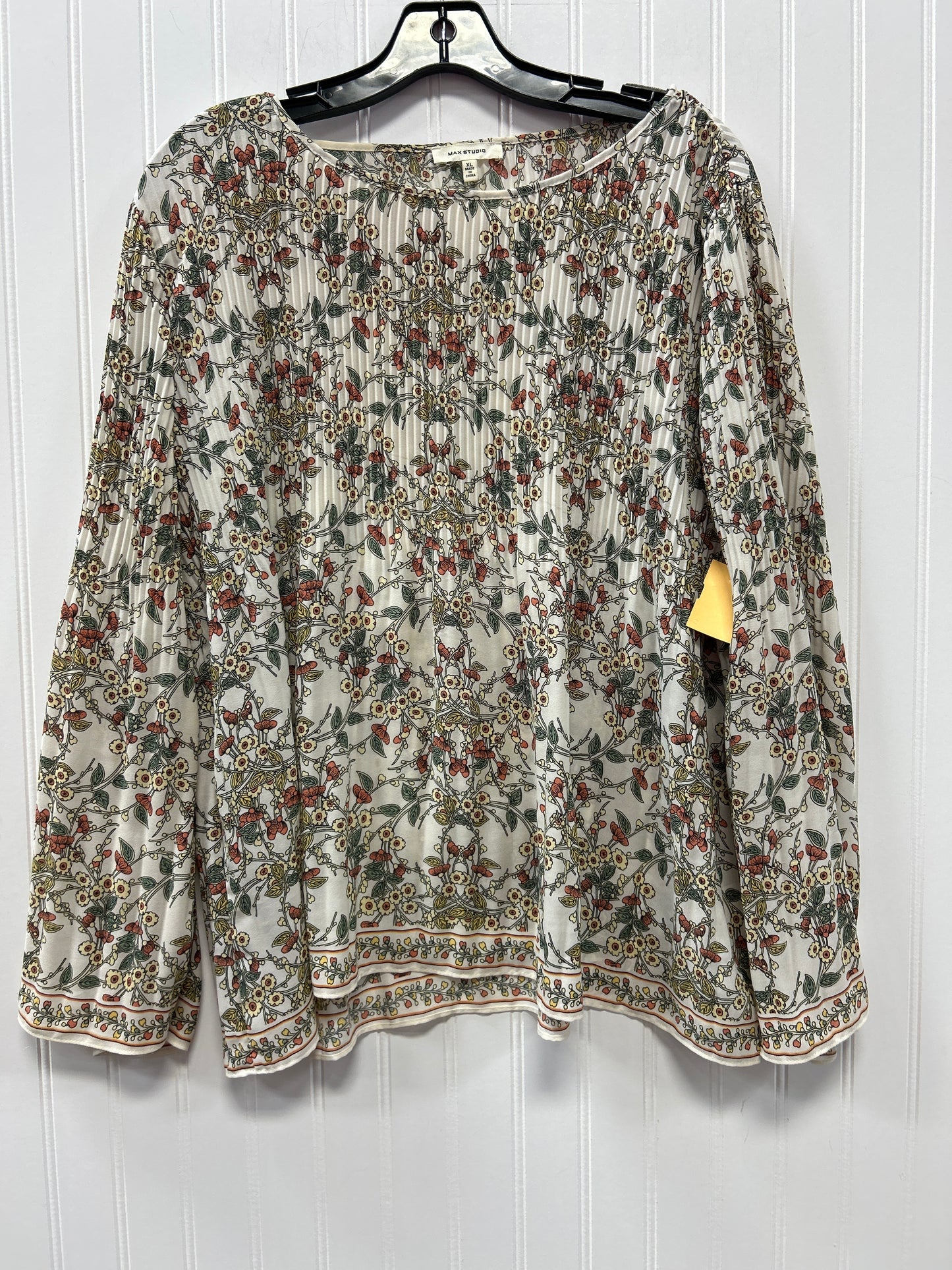 Top Ls By Max Studio In Floral Print, Size:Xl