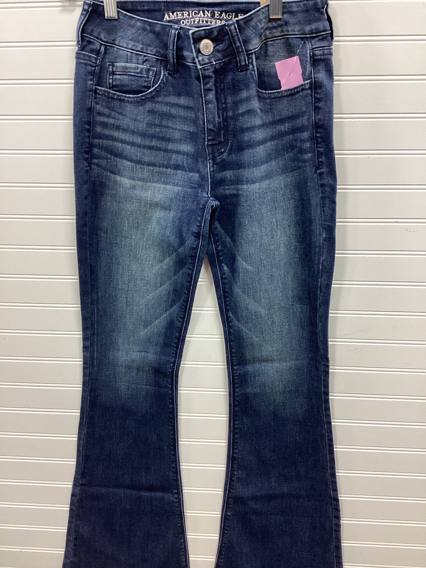 Jeans Flared By American Eagle In Blue Denim, Size:4