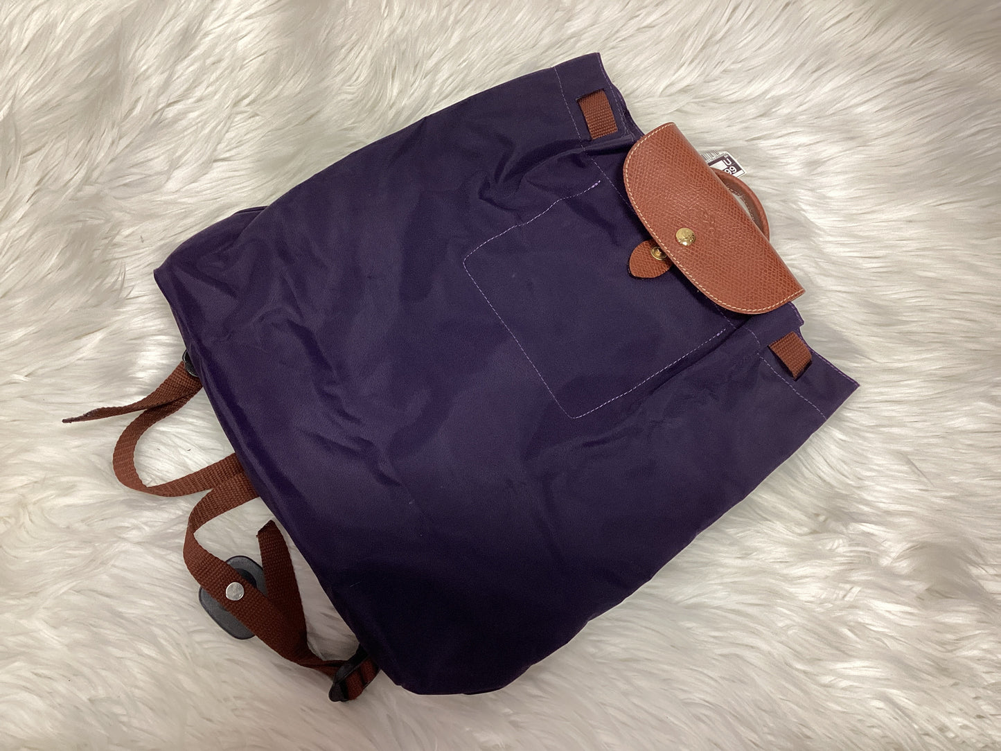 Backpack Designer By Longchamp In Purple, Size:Medium