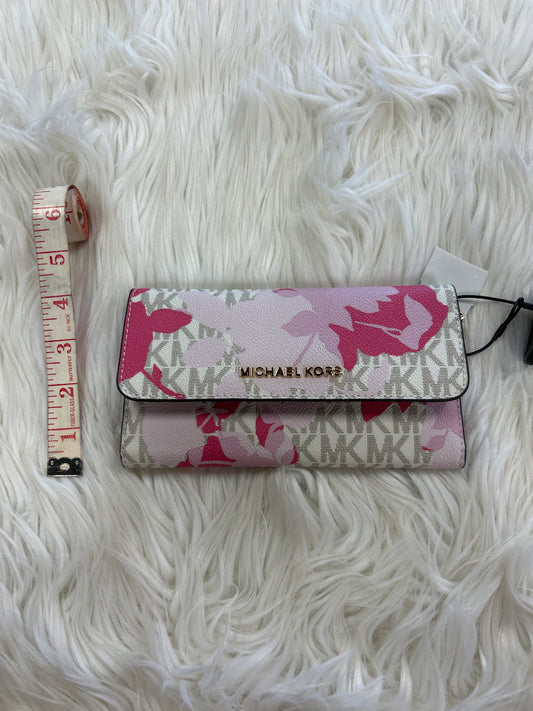 Wallet Designer By Michael Kors In Pink & White, Size:Medium