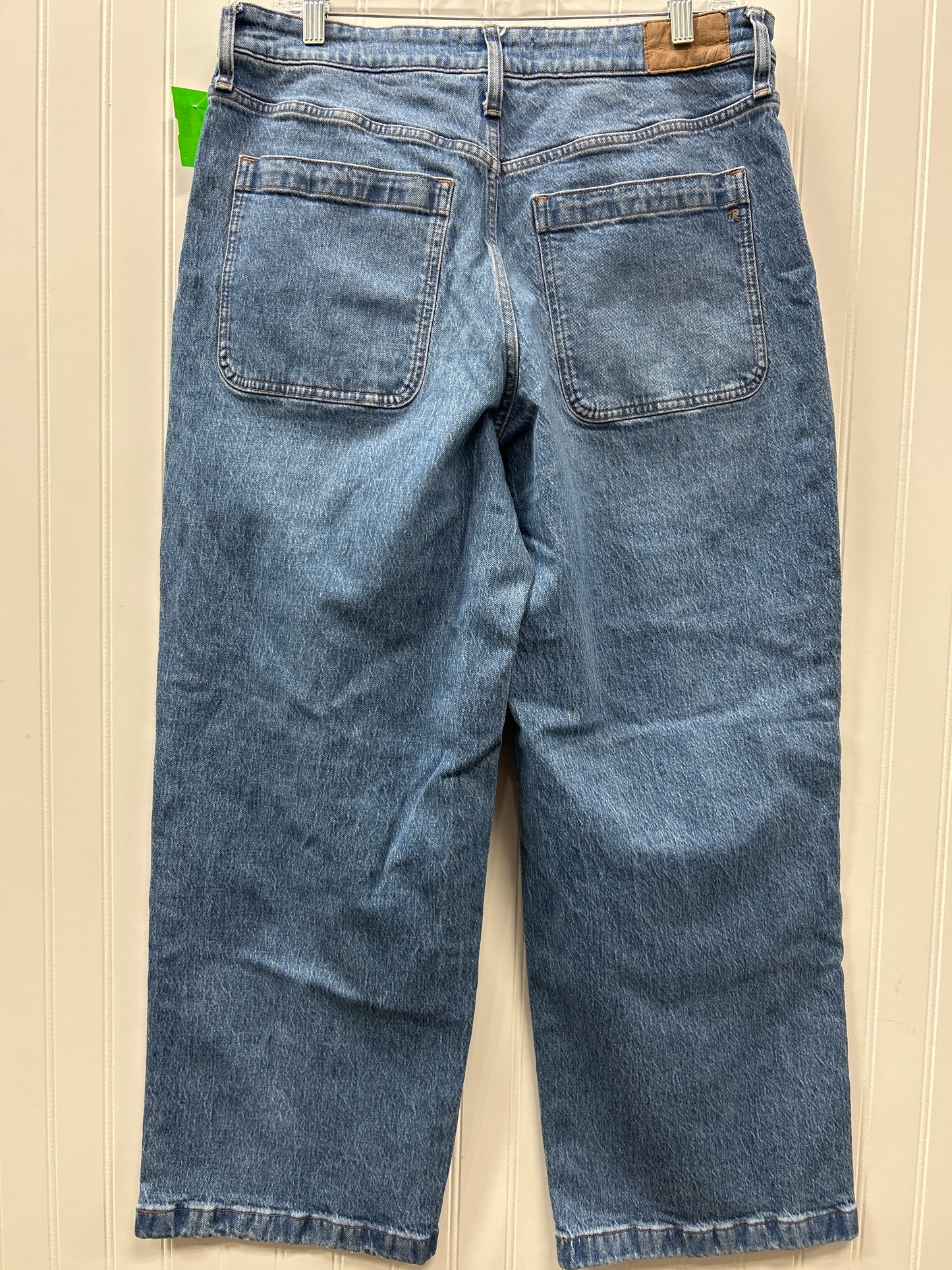 Jeans Wide Leg By Madewell In Blue Denim, Size:12