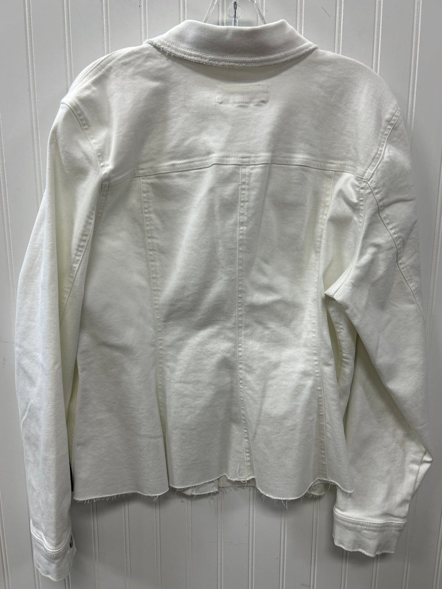 Jacket Denim By Maurices In White Denim, Size:Xl