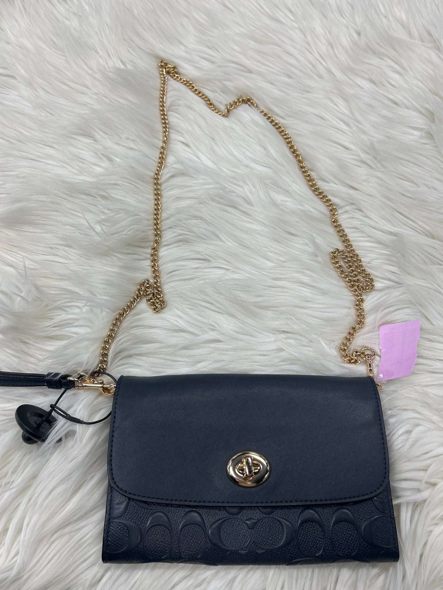 Handbag Designer By Coach In Navy, Size:Small