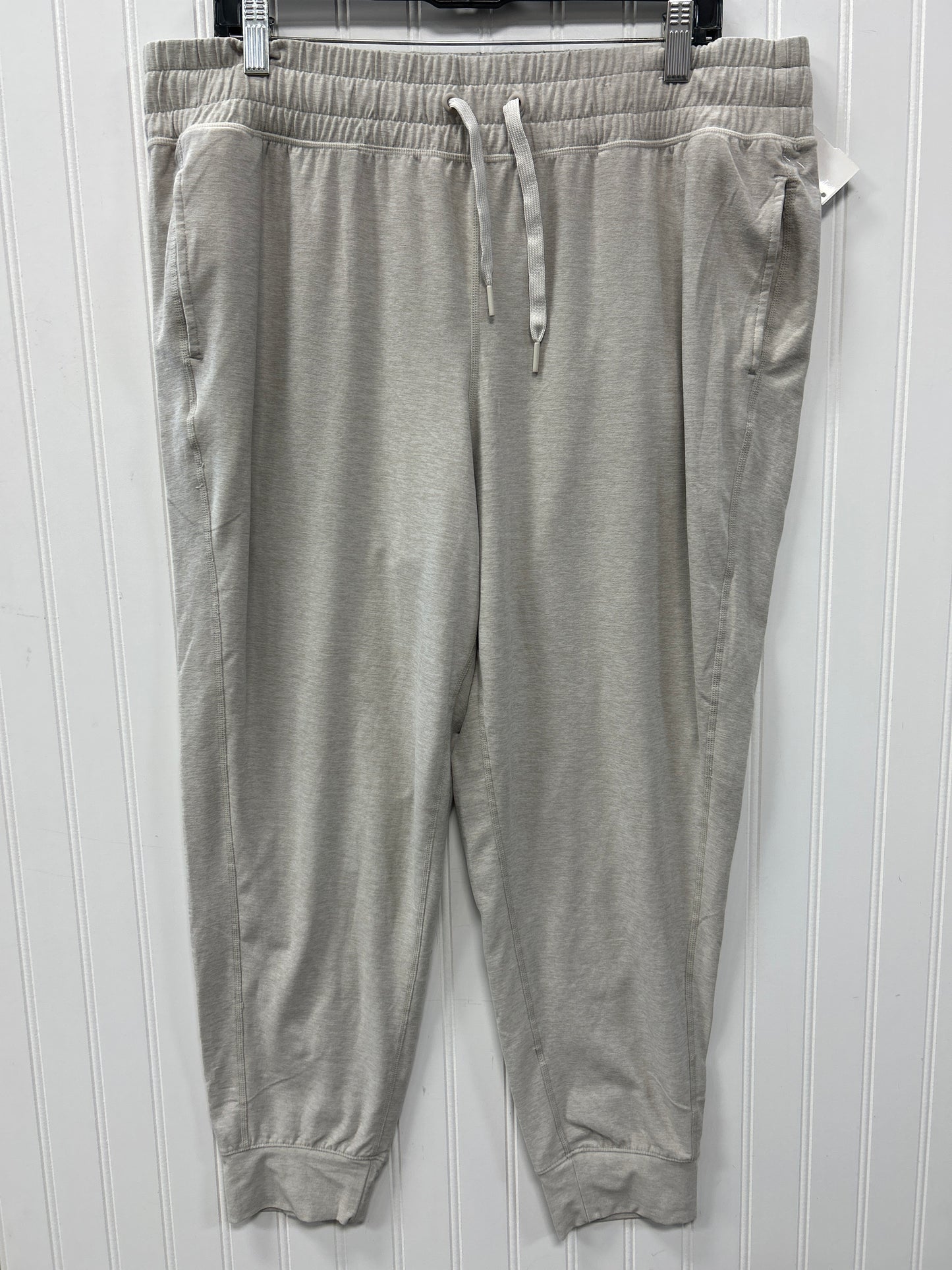 Athletic Pants By Flx In Cream, Size:Xl