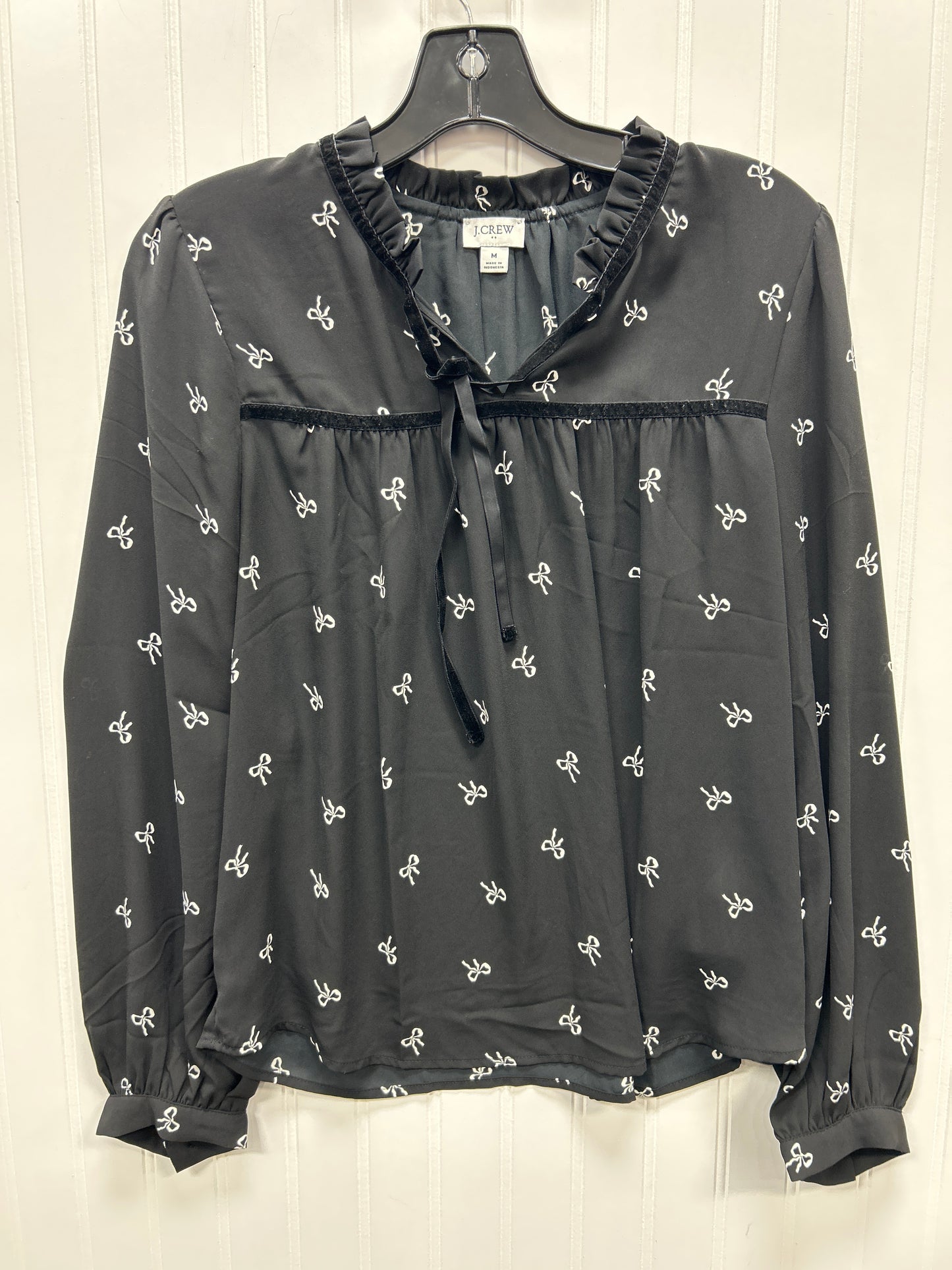 Top Ls By J. Crew In Black, Size:M
