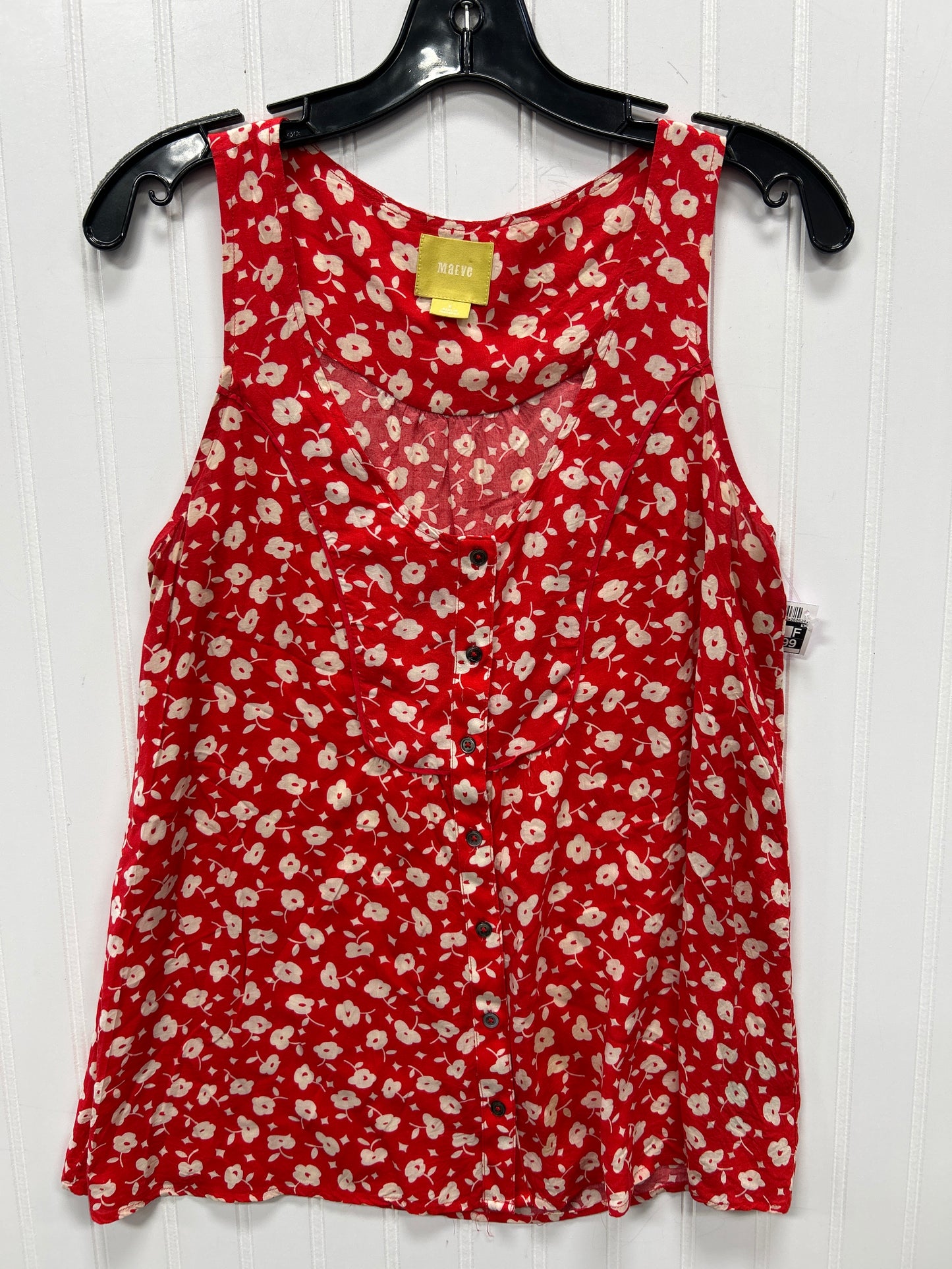 Top Sleeveless By Maeve In Red, Size:S