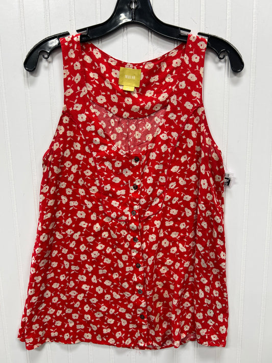 Top Sleeveless By Maeve In Red, Size:S