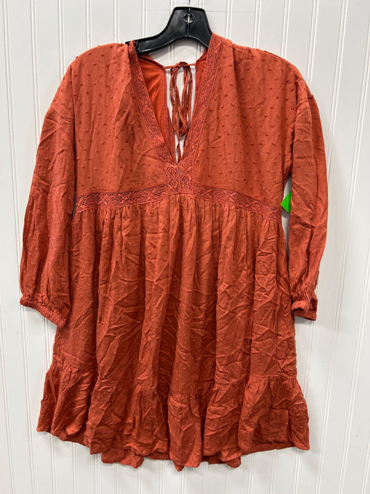 Dress Casual Midi By In Loom In Orange, Size:L