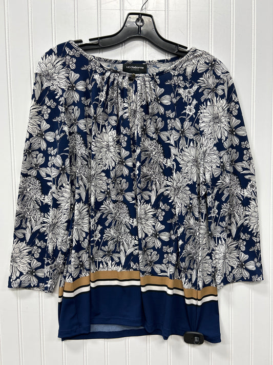 Top Ls By Liz Claiborne In Blue, Size:L