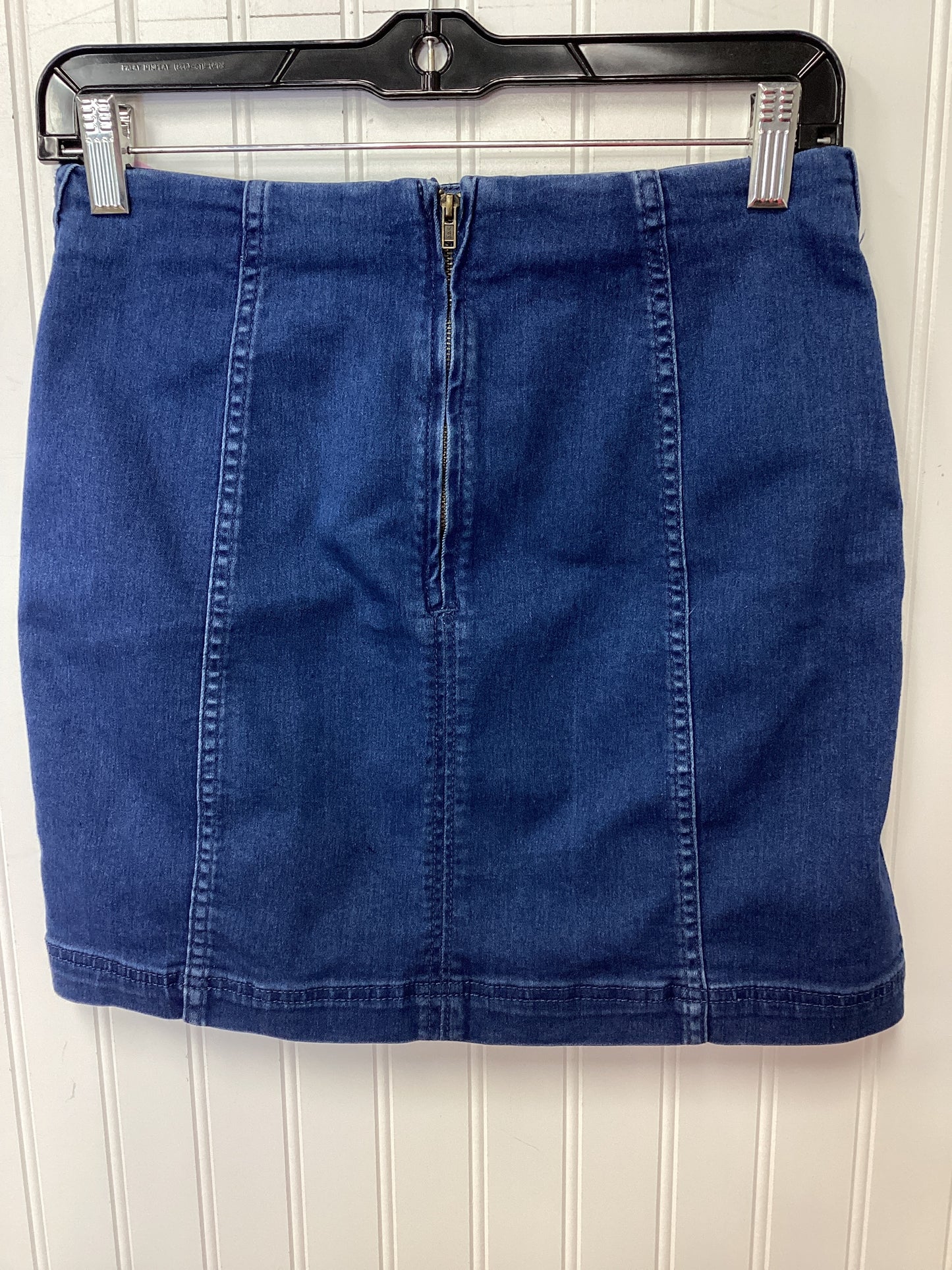 Skirt Mini & Short By Free People In Blue Denim, Size:6