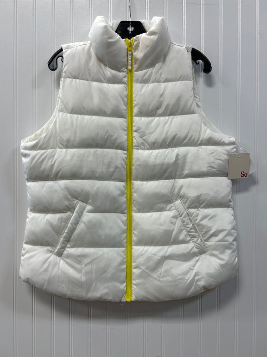 Vest Puffer & Quilted By So In White, Size:Xl