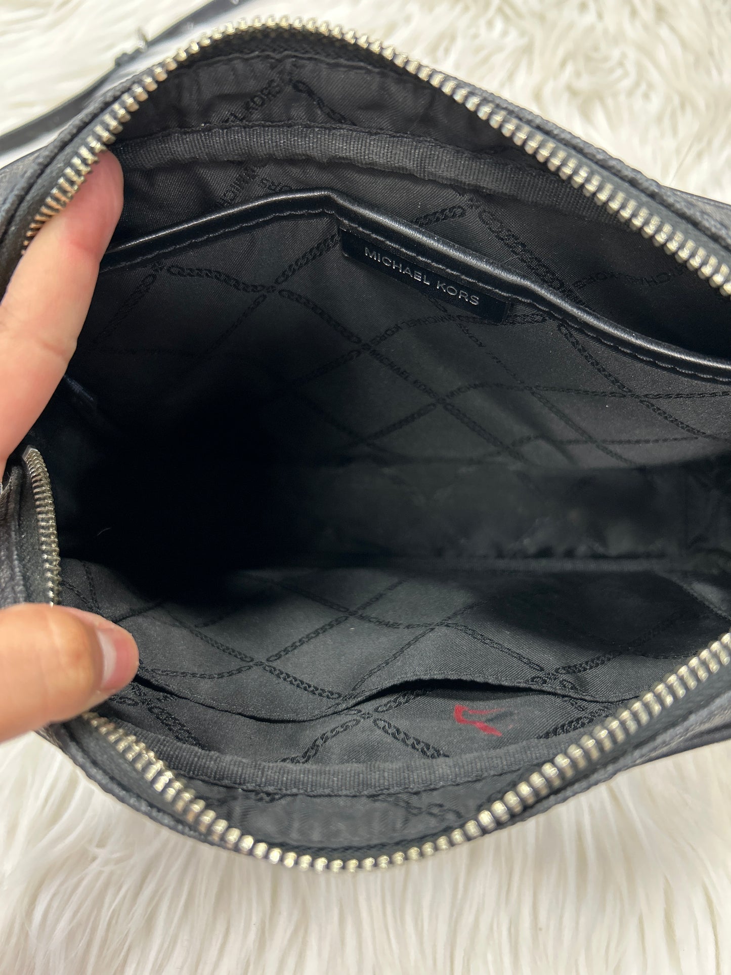 Crossbody Designer By Michael Kors In Black, Size:Medium