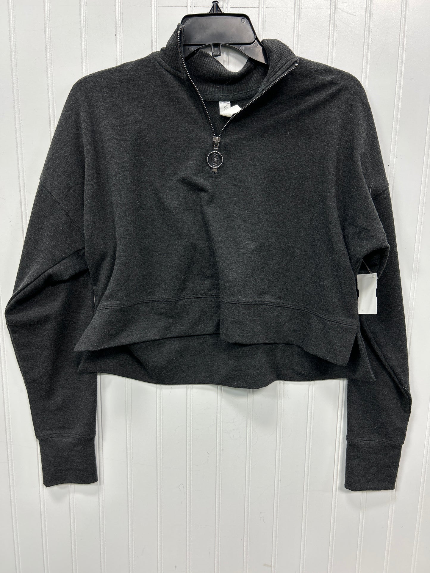 Athletic Top Ls Collar By Ideology In Grey, Size:S