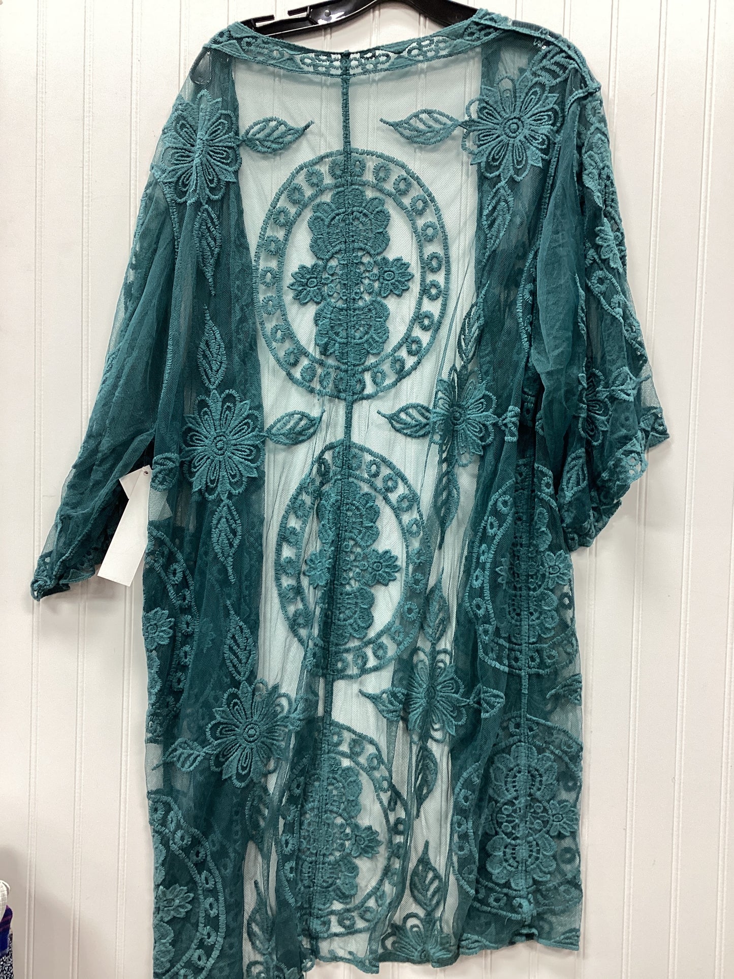 Kimono By Clothes Mentor In Teal, Size:Osfm