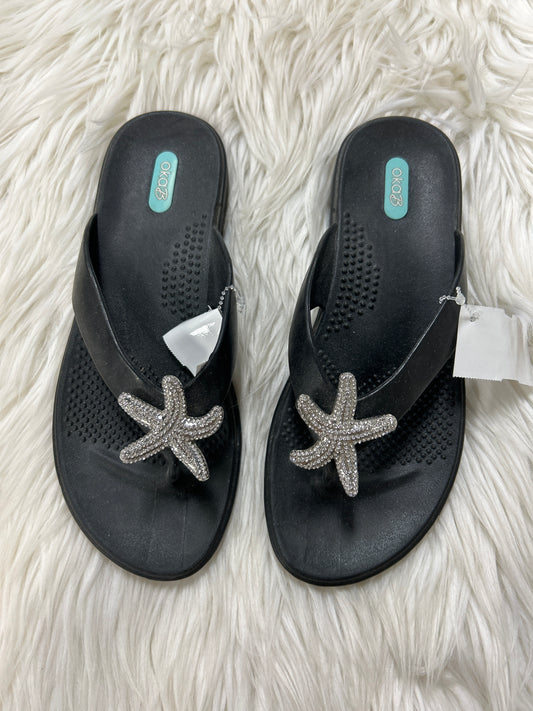 Sandals Flip Flops By Cmc In Black, Size: