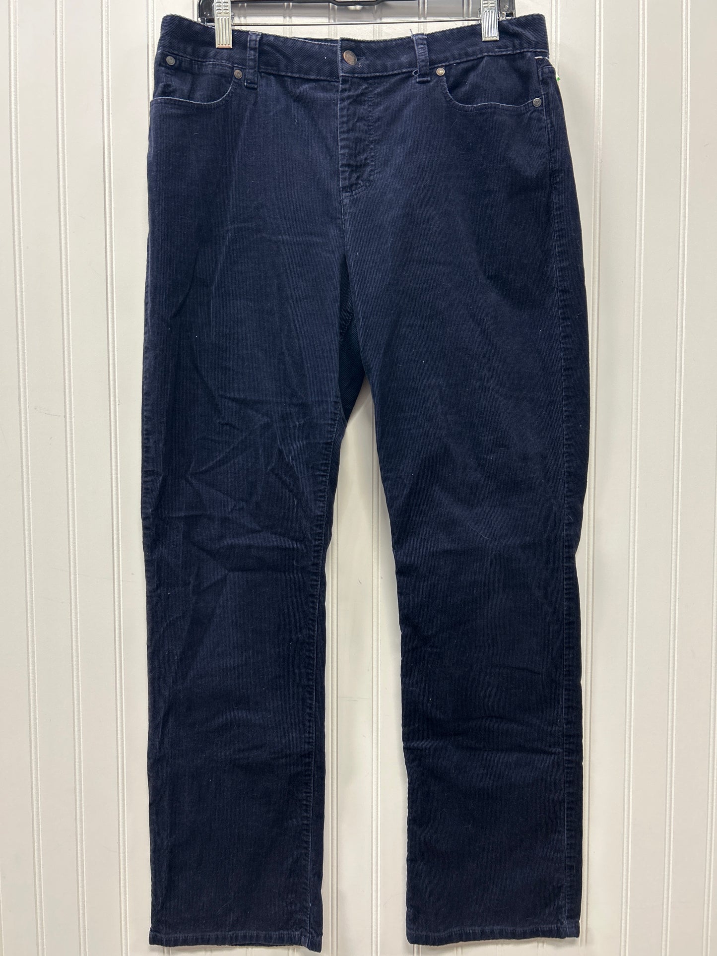 Pants Corduroy By Talbots In Navy, Size:12