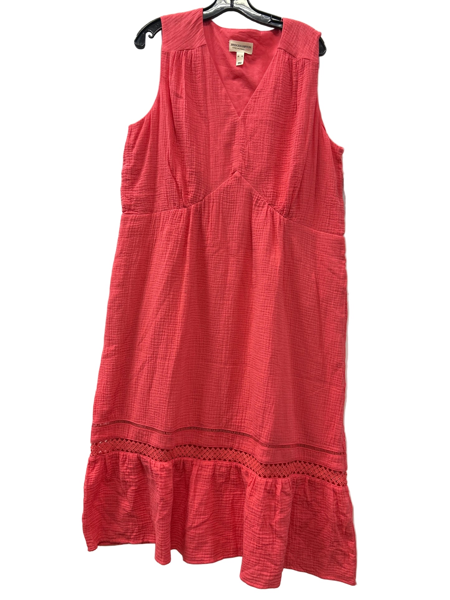 Dress Casual Maxi By Isaac Mizrahi Live Qvc In Coral, Size:Xl
