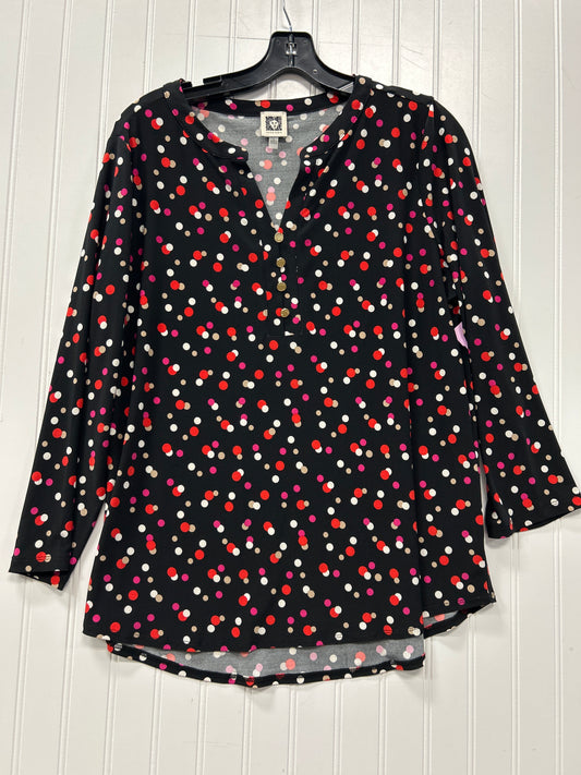 Top Ls By Anne Klein In Black, Size:L