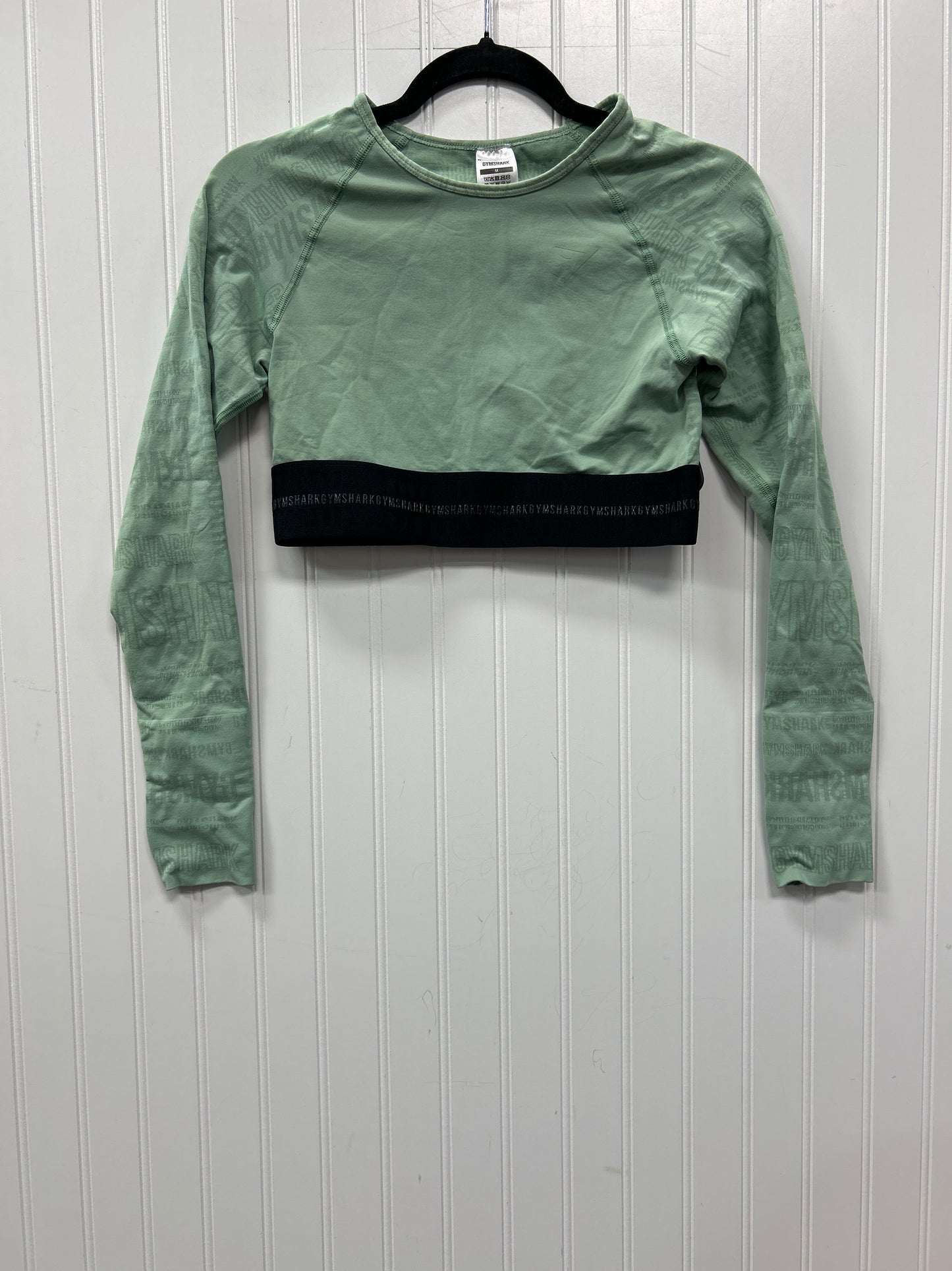 Athletic Top Ls Crewneck By Gym Shark In Green, Size:M