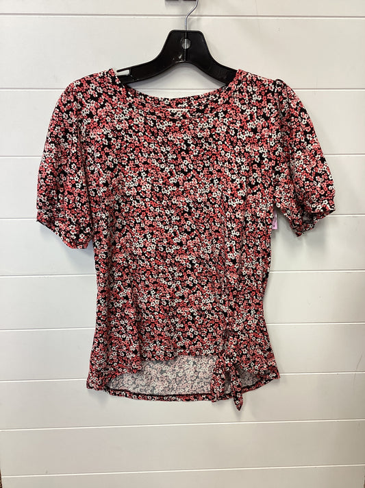 Top Ss By Michael By Michael Kors In Floral Print, Size:M