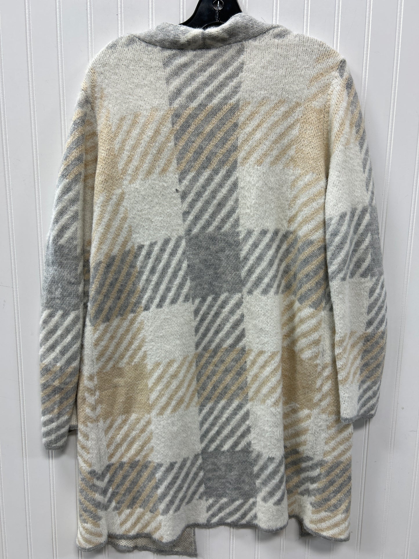 Sweater Cardigan By Nine West In Grey, Size:L