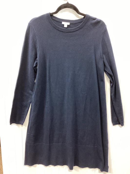 Dress Casual Midi By J. Jill In Navy, Size:M
