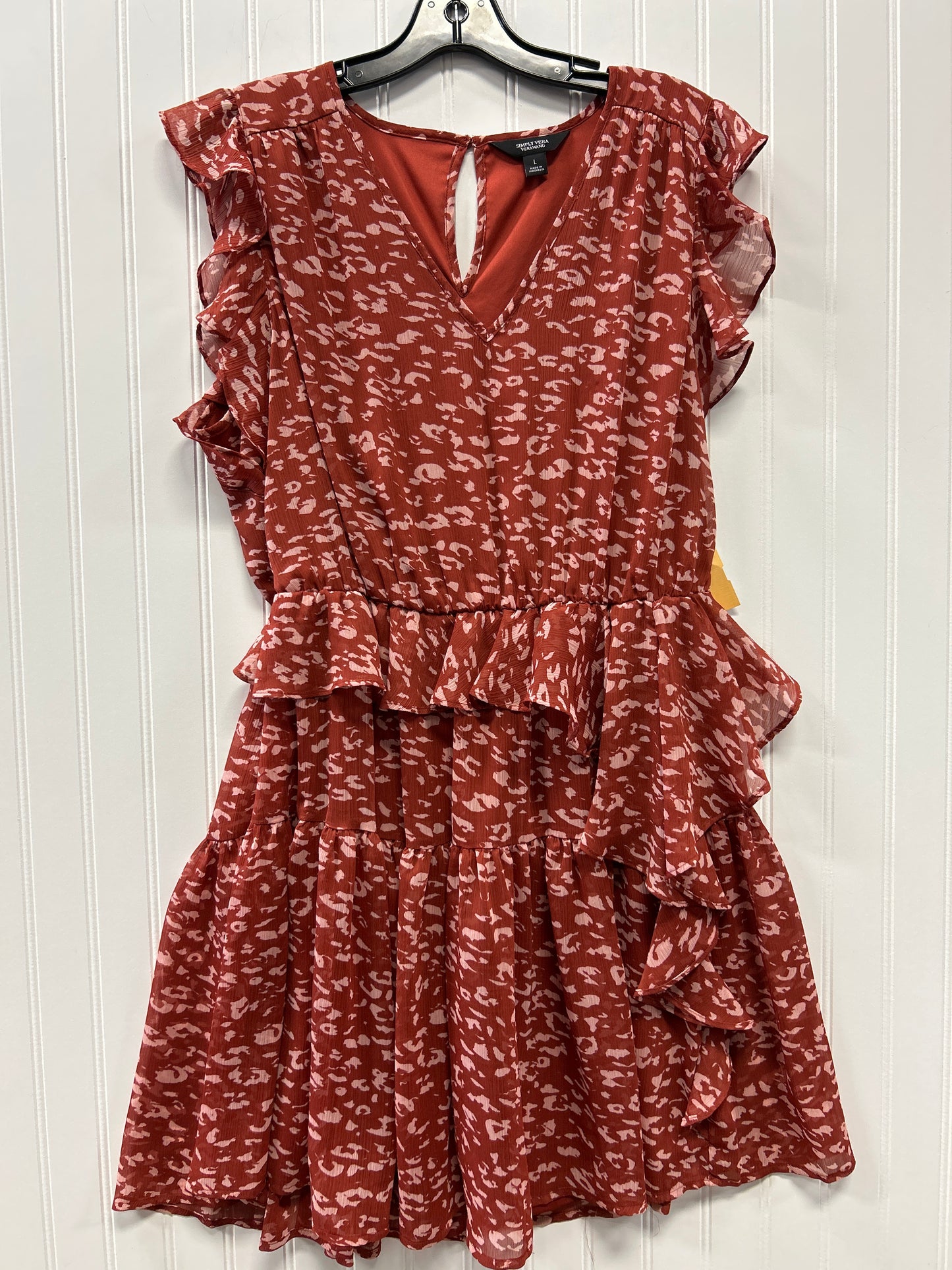 Dress Casual Midi By Simply Vera In Orange, Size:L