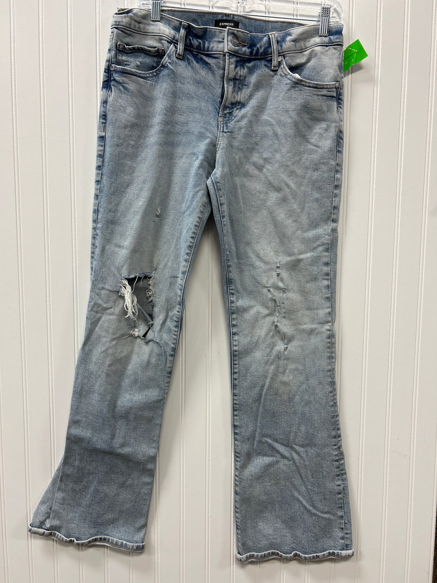 Jeans Flared By Express In Blue Denim, Size:10