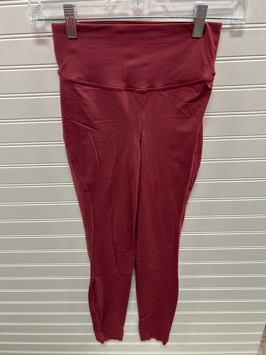 Athletic Leggings By Lululemon In Red, Size:2