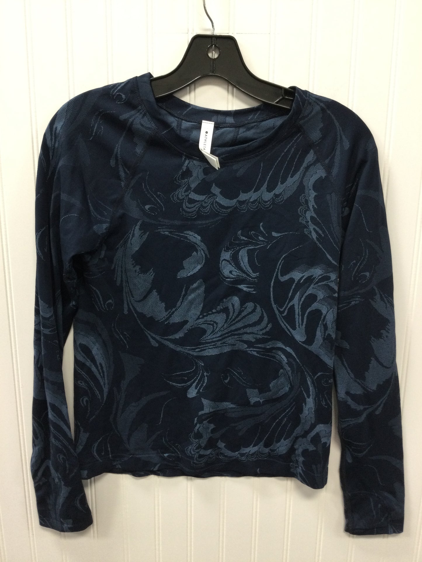 Athletic Top Ls Collar By Athleta In Blue, Size:S