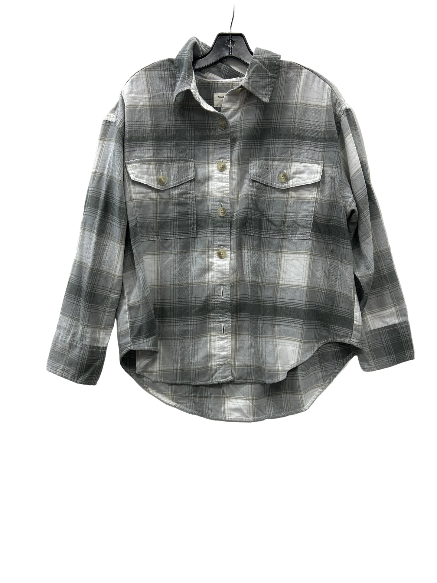 Top Ls By American Eagle In Grey, Size:S