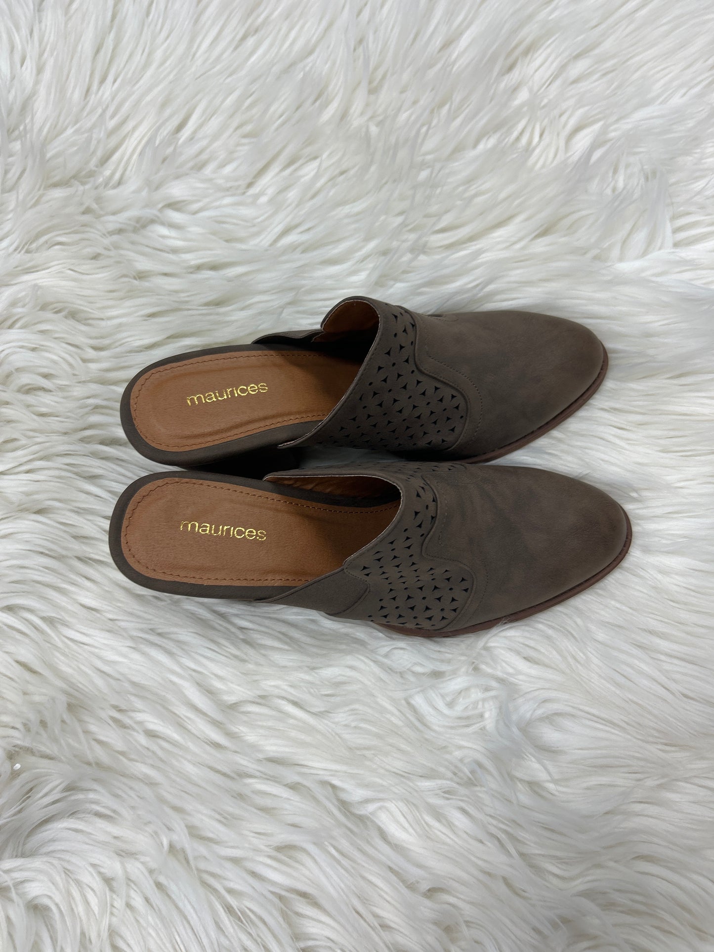 Sandals Heels Block By Maurices In Brown, Size:8