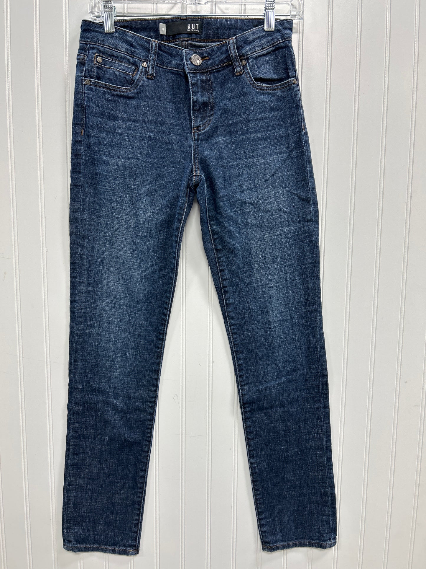 Jeans Straight By Kut In Blue Denim, Size:0
