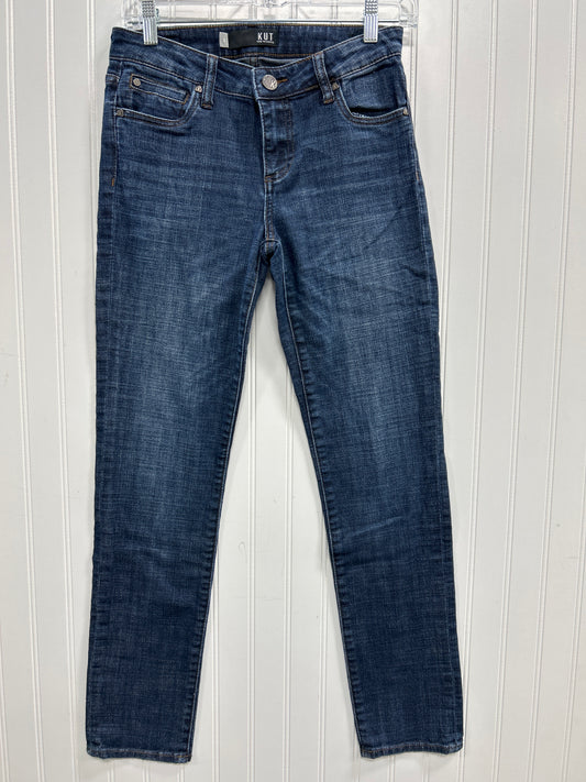 Jeans Straight By Kut In Blue Denim, Size:0