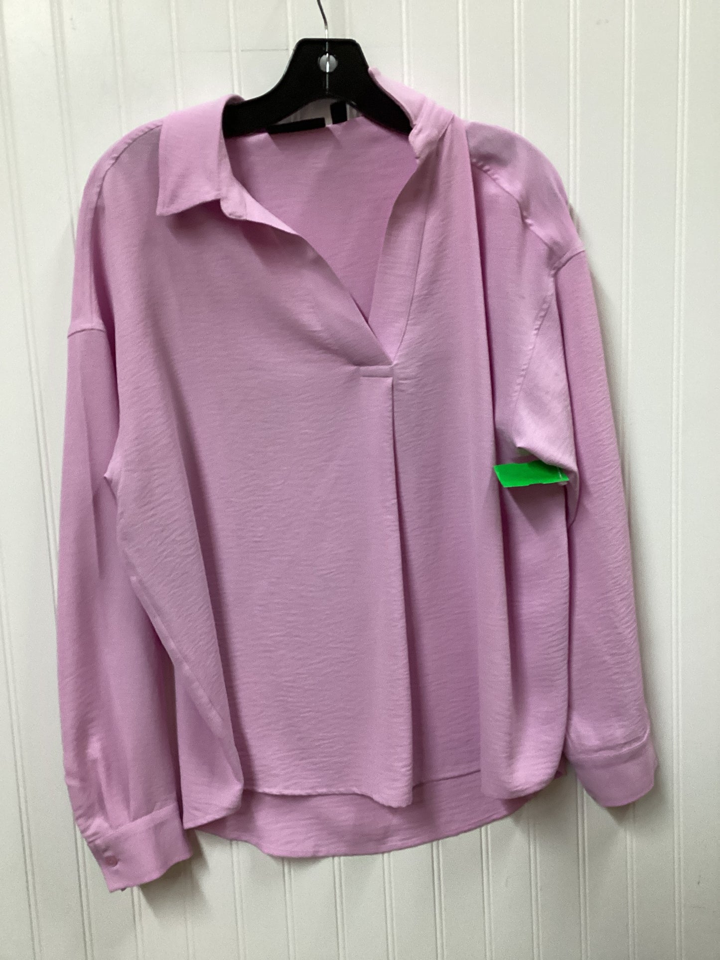 Blouse Ls By Rafaella In Pink, Size:M
